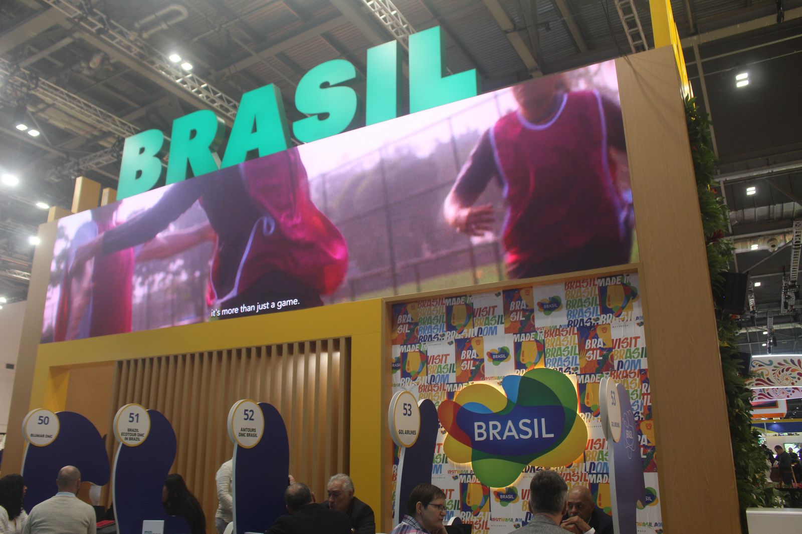 Brazil stand at an international travel trade show