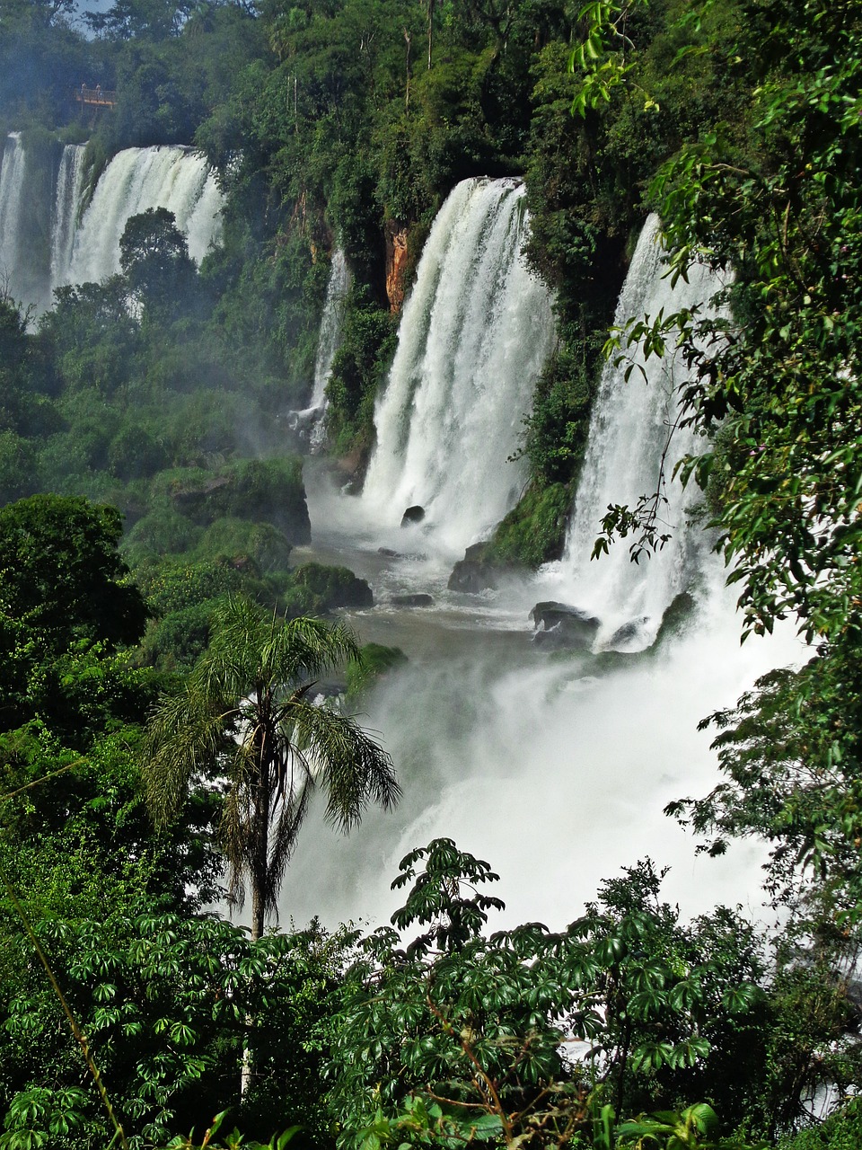 Group visiting Iguaçu Falls, Brazil